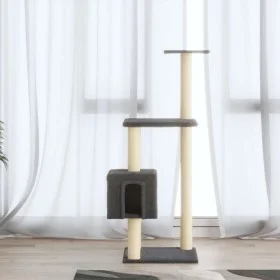 Katzenkratzbaum mit dunkelgrauen Sisalstämmen, 104 cm von vidaXL, Katzenmöbel - Ref: Foro24-171471, Preis: 44,36 €, Rabatt: %