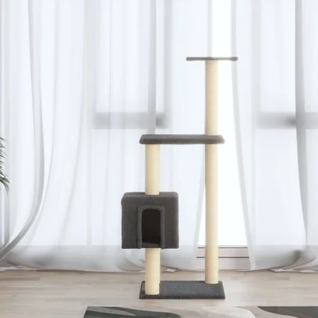 Cat scratching post with dark gray sisal posts 104 cm by vidaXL, Cat furniture - Ref: Foro24-171471, Price: 44,36 €, Discount: %