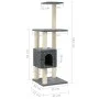 Cat scratching post with dark gray sisal posts 104 cm by vidaXL, Cat furniture - Ref: Foro24-171471, Price: 44,36 €, Discount: %