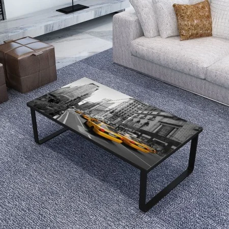 Coffee table with rectangular glass top by vidaXL, Coffee table - Ref: Foro24-240967, Price: 67,59 €, Discount: %