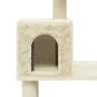 Cat scratching post with cream sisal posts 147 cm by vidaXL, Cat furniture - Ref: Foro24-171476, Price: 51,04 €, Discount: %