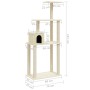 Katzenkratzbaum mit cremefarbenen Sisalstämmen, 147 cm von vidaXL, Katzenmöbel - Ref: Foro24-171476, Preis: 51,65 €, Rabatt: %