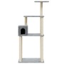 Rascador para gatos con postes de sisal gris claro 147 cm de vidaXL, Mobiliario para gatos - Ref: Foro24-171477, Precio: 38,3...