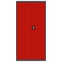 Armario archivador de acero gris antracita y rojo 90x40x180 cm