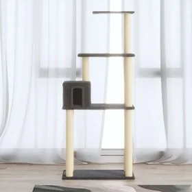 Cat scratching post with dark gray sisal posts 147 cm by vidaXL, Cat furniture - Ref: Foro24-171478, Price: 52,65 €, Discount: %