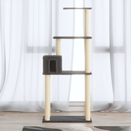 Katzenkratzbaum mit dunkelgrauen Sisalstämmen, 147 cm von vidaXL, Katzenmöbel - Ref: Foro24-171478, Preis: 53,02 €, Rabatt: %