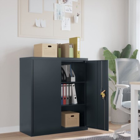 Anthrazitgrauer Aktenschrank aus Stahl, 90 x 40 x 105 cm von vidaXL, Aktenschränke - Ref: Foro24-339739, Preis: 206,45 €, Rab...
