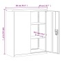 Anthrazitgrauer Aktenschrank aus Stahl, 90 x 40 x 105 cm von vidaXL, Aktenschränke - Ref: Foro24-339739, Preis: 206,45 €, Rab...