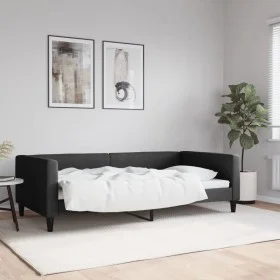 Schlafsofa aus schwarzem Stoff, 100 x 200 cm von vidaXL, Betten und Lattenroste - Ref: Foro24-353990, Preis: 190,56 €, Rabatt: %