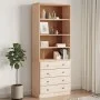 ALTA bookcase with drawers solid pine wood 77x35x186.5 cm by vidaXL, Bookcases and shelves - Ref: Foro24-353953, Price: 206,9...