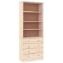 ALTA bookcase with drawers solid pine wood 77x35x186.5 cm by vidaXL, Bookcases and shelves - Ref: Foro24-353953, Price: 206,9...