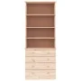 ALTA bookcase with drawers solid pine wood 77x35x186.5 cm by vidaXL, Bookcases and shelves - Ref: Foro24-353953, Price: 206,9...