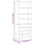 ALTA bookcase with drawers solid pine wood 77x35x186.5 cm by vidaXL, Bookcases and shelves - Ref: Foro24-353953, Price: 195,7...