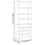 ALTA bookcase with drawers solid pine wood 77x35x186.5 cm by vidaXL, Bookcases and shelves - Ref: Foro24-353953, Price: 206,9...