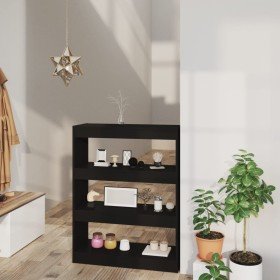 Estantería/divisor madera contrachapada negro 80x30x103 cm