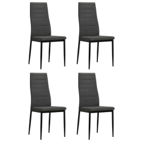 Dining chairs 4 units dark gray fabric by vidaXL, dining chairs - Ref: Foro24-246180, Price: 145,85 €, Discount: %