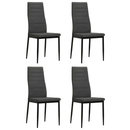 Sillas de comedor 4 unidades tela gris oscuro de vidaXL, Sillas de comedor - Ref: Foro24-246180, Precio: 152,06 €, Descuento: %