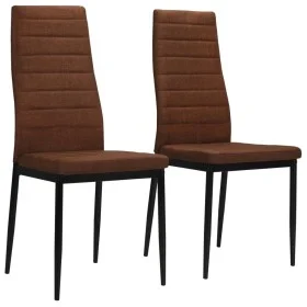 Drehstühle für Esszimmer, 2 Stück, brauner Stoff. von vidaXL, Essstühle - Ref: Foro24-246183, Preis: 83,49 €, Rabatt: %