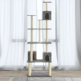 Cat scratching post with light gray sisal posts 188 cm by vidaXL, Cat furniture - Ref: Foro24-171489, Price: 81,15 €, Discoun...