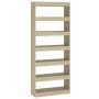 Estantería/divisor madera ingeniería roble Sonoma 80x30x198 cm