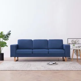 Three-seater blue fabric sofa by vidaXL, Sofas - Ref: Foro24-281386, Price: 463,53 €, Discount: %