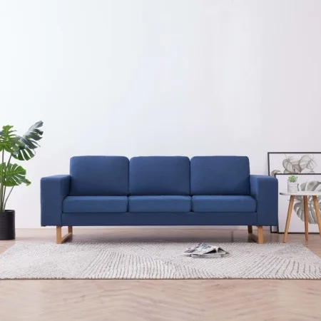 3-Sitzer-Sofa aus blauem Stoff von vidaXL, Sofas - Ref: Foro24-281386, Preis: 463,53 €, Rabatt: %