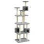 Cat scratching post with light gray sisal posts 188 cm by vidaXL, Cat furniture - Ref: Foro24-171489, Price: 81,15 €, Discoun...