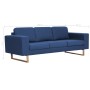 Three-seater blue fabric sofa by vidaXL, Sofas - Ref: Foro24-281386, Price: 437,37 €, Discount: %