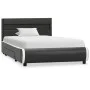 Bed frame and LED anthracite gray synthetic leather 90x200 cm by vidaXL, Beds and slatted bases - Ref: Foro24-284978, Price: ...