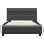 Bed frame and LED anthracite gray synthetic leather 90x200 cm by vidaXL, Beds and slatted bases - Ref: Foro24-284978, Price: ...
