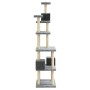 Rascador para gatos con postes de sisal gris claro 188 cm de vidaXL, Mobiliario para gatos - Ref: Foro24-171489, Precio: 91,2...