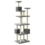Cat scratching post with light gray sisal posts 188 cm by vidaXL, Cat furniture - Ref: Foro24-171489, Price: 81,15 €, Discoun...