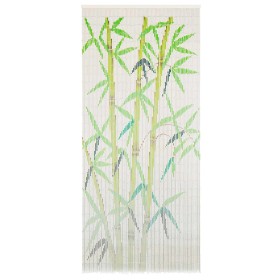 Cortina de bambú para puerta contra insectos 90x200 cm