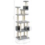 Cat scratching post with light gray sisal posts 188 cm by vidaXL, Cat furniture - Ref: Foro24-171489, Price: 91,37 €, Discoun...