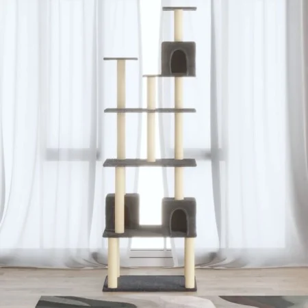 Cat scratching post with dark gray sisal posts 188 cm by vidaXL, Cat furniture - Ref: Foro24-171490, Price: 89,81 €, Discount: %