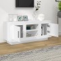 Mueble para TV madera contrachapada negro 102x35x45 cm