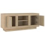 Mueble de TV madera contrachapada roble Sonoma 102x35x45 cm