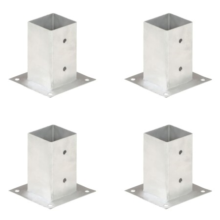 Anchors for posts 4 units galvanized metal 81 mm by vidaXL, fence posts - Ref: Foro24-145448, Price: 32,44 €, Discount: %