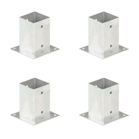Anchors for posts 4 units galvanized metal 91 mm by vidaXL, fence posts - Ref: Foro24-145449, Price: 31,74 €, Discount: %