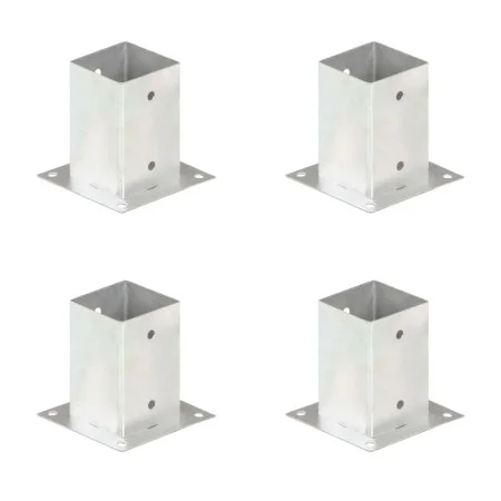 Pfostenanker 4 Stück verzinktes Metall 91 mm von vidaXL, Zaunpfosten - Ref: Foro24-145449, Preis: 31,73 €, Rabatt: %
