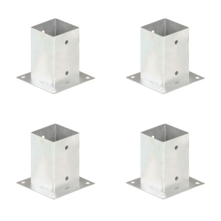 Pfostenanker 4 Stück verzinktes Metall 91 mm von vidaXL, Zaunpfosten - Ref: Foro24-145449, Preis: 29,45 €, Rabatt: %