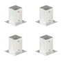 Pfostenanker 4 Stück verzinktes Metall 91 mm von vidaXL, Zaunpfosten - Ref: Foro24-145449, Preis: 29,45 €, Rabatt: %