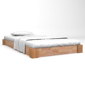 Estructura de cama madera maciza de roble 120x200 cm de vidaXL, Camas y somieres - Ref: Foro24-247257, Precio: 161,20 €, Desc...