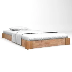 Solid oak wood bed frame 120x200 cm by vidaXL, Beds and slatted bases - Ref: Foro24-247257, Price: 159,55 €, Discount: %