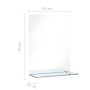 Wall mirror with tempered glass shelf 40x60 cm by vidaXL, Mirrors - Ref: Foro24-249438, Price: 41,68 €, Discount: %