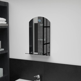 Espejo de pared con estante de vidrio templado 30x50 cm de vidaXL, Espejos - Ref: Foro24-249430, Precio: 27,26 €, Descuento: %