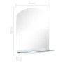 Wandspiegel mit Ablage aus gehärtetem Glas 30x50 cm von vidaXL, Spiegel - Ref: Foro24-249430, Preis: 27,26 €, Rabatt: %