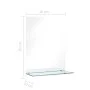 Wall mirror with tempered glass shelf 30x50 cm by vidaXL, Mirrors - Ref: Foro24-249435, Price: 24,18 €, Discount: %