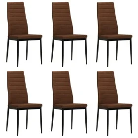 Esszimmerstühle 6 Einheiten aus braunem Stoff von vidaXL, Essstühle - Ref: Foro24-275334, Preis: 239,76 €, Rabatt: %