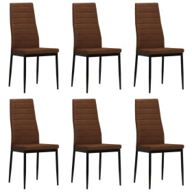 Esszimmerstühle 6 Einheiten aus braunem Stoff von vidaXL, Essstühle - Ref: Foro24-275334, Preis: 244,83 €, Rabatt: %